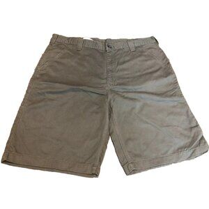 Carhartt Flat Front Chino Shorts Men's Size 40 Olive Green Cotton Work Casual